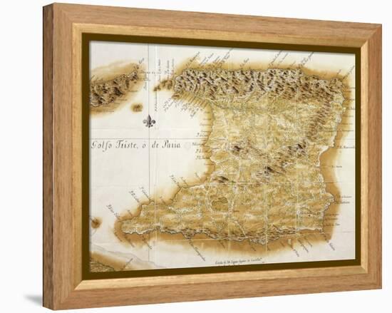 Map of Island of Trinidad, 1777, Trinidad and Tobago, 18th Century-null-Framed Premier Image Canvas