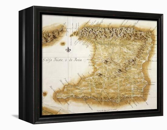 Map of Island of Trinidad, 1777, Trinidad and Tobago, 18th Century-null-Framed Premier Image Canvas