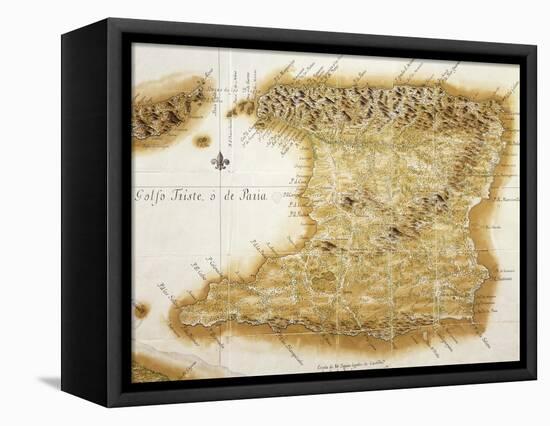 Map of Island of Trinidad, 1777, Trinidad and Tobago, 18th Century-null-Framed Premier Image Canvas