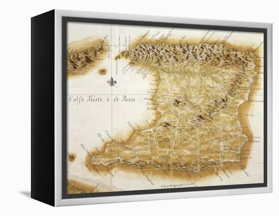 Map of Island of Trinidad, 1777, Trinidad and Tobago, 18th Century-null-Framed Premier Image Canvas