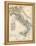 Map of Italy, 1870s-null-Framed Premier Image Canvas