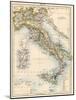 Map of Italy, 1870s-null-Mounted Giclee Print