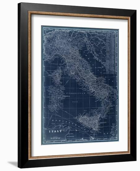 Map of Italy Blueprint-Vision Studio-Framed Art Print