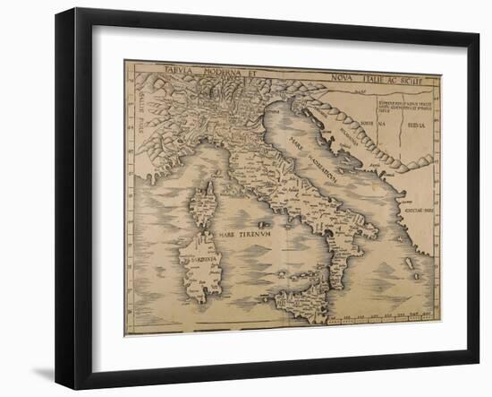 Map of Italy, from Geographiae Opus Novissima-null-Framed Giclee Print