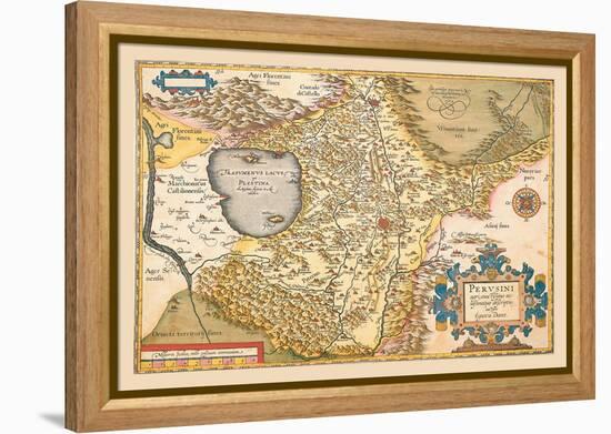 Map of Italy near Florence-Abraham Ortelius-Framed Stretched Canvas