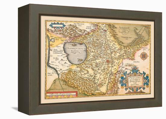 Map of Italy near Florence-Abraham Ortelius-Framed Stretched Canvas