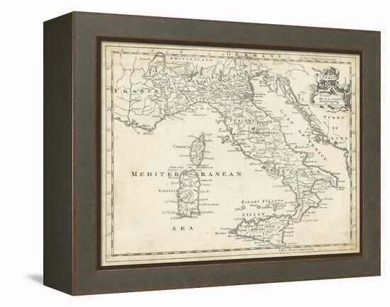 Map of Italy-T. Jeffreys-Framed Stretched Canvas