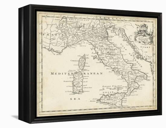 Map of Italy-T. Jeffreys-Framed Stretched Canvas