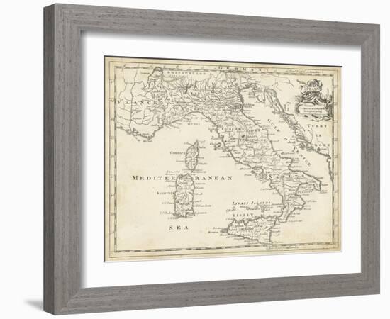 Map of Italy-T. Jeffreys-Framed Art Print