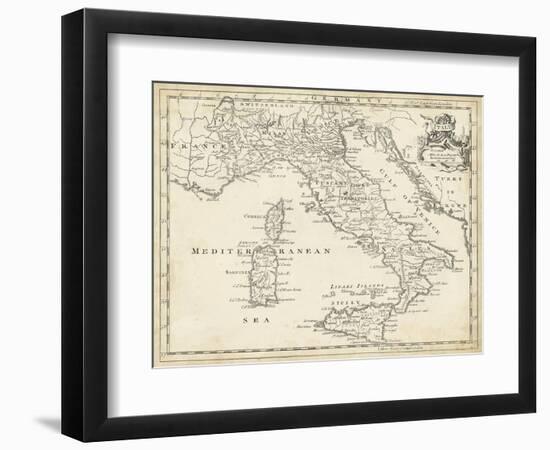 Map of Italy-T. Jeffreys-Framed Premium Giclee Print