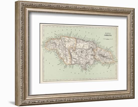 Map of Jamaica--Framed Photographic Print