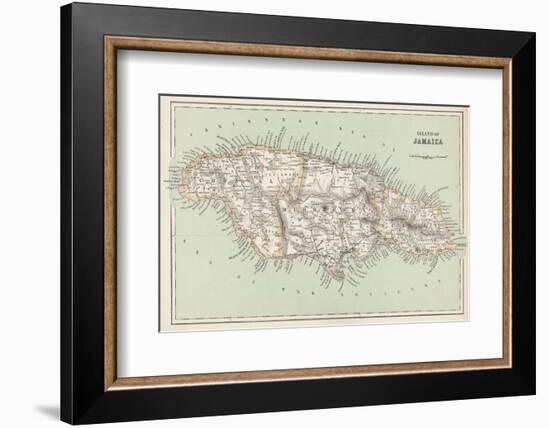 Map of Jamaica-null-Framed Photographic Print