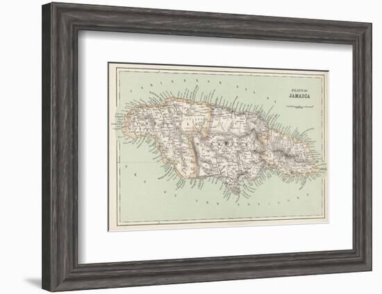 Map of Jamaica-null-Framed Photographic Print