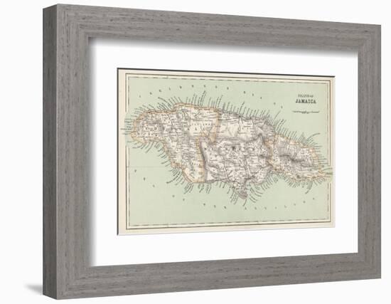 Map of Jamaica-null-Framed Photographic Print