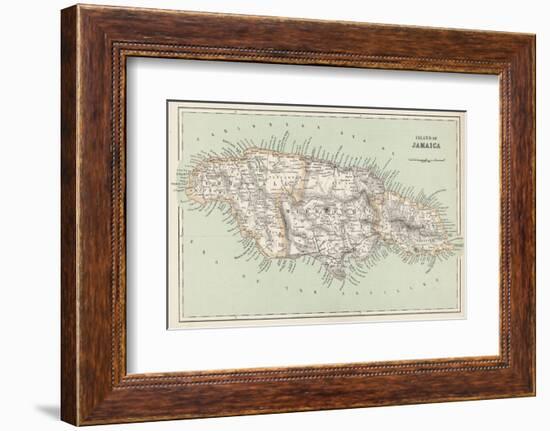 Map of Jamaica-null-Framed Photographic Print