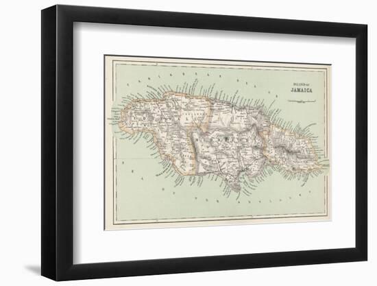 Map of Jamaica-null-Framed Photographic Print