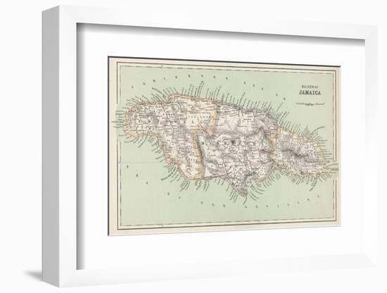 Map of Jamaica-null-Framed Photographic Print