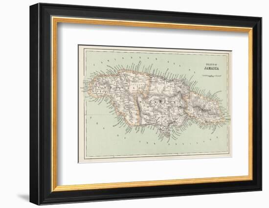 Map of Jamaica-null-Framed Photographic Print