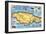 Map of Jamaica-null-Framed Premium Giclee Print