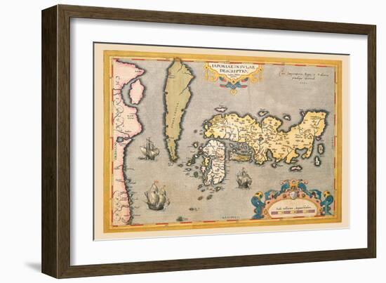 Map of Japan-Abraham Ortelius-Framed Art Print