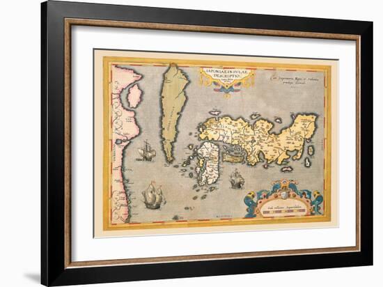 Map of Japan-Abraham Ortelius-Framed Art Print