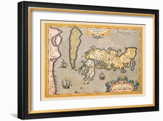 Map of Japan-Abraham Ortelius-Framed Art Print