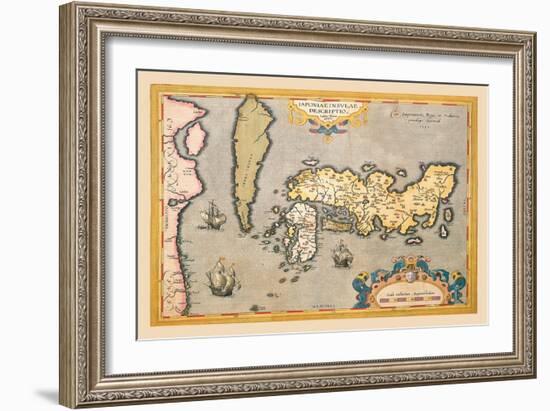 Map of Japan-Abraham Ortelius-Framed Art Print