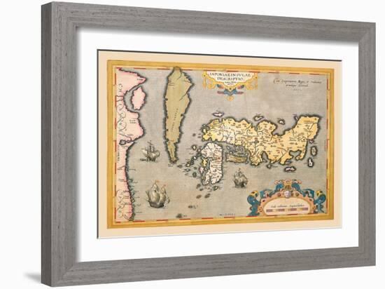 Map of Japan-Abraham Ortelius-Framed Art Print