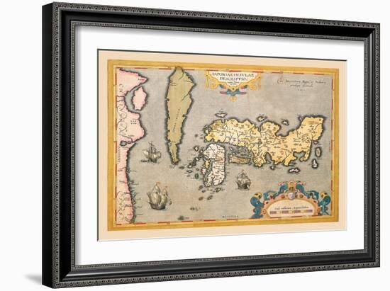 Map of Japan-Abraham Ortelius-Framed Art Print