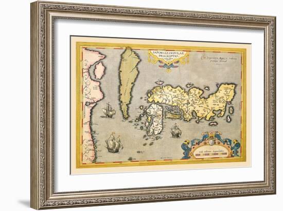 Map of Japan-Abraham Ortelius-Framed Art Print