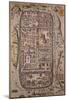 Map of Jerusalem and Surrounding Area Engraved-Joris Hoefnagel-Mounted Giclee Print