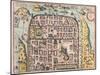 Map of Jerusalem from Civitates Orbis Terrarum-null-Mounted Giclee Print