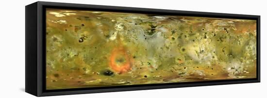 Map of Jupiter's Moon Lo-Stocktrek Images-Framed Premier Image Canvas