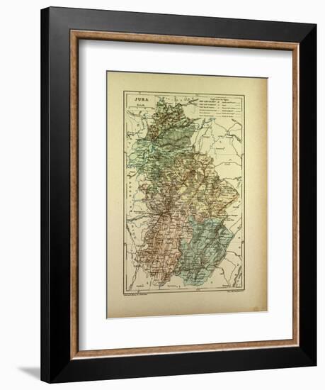 Map of Jura France-null-Framed Giclee Print