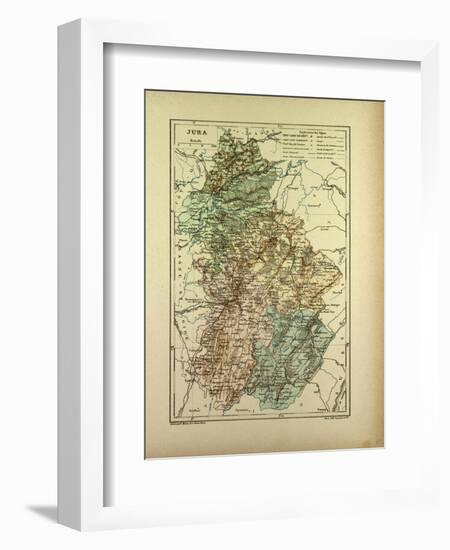 Map of Jura France-null-Framed Giclee Print