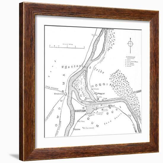 'Map of Khartoum and Vicinity', c1885-Unknown-Framed Giclee Print