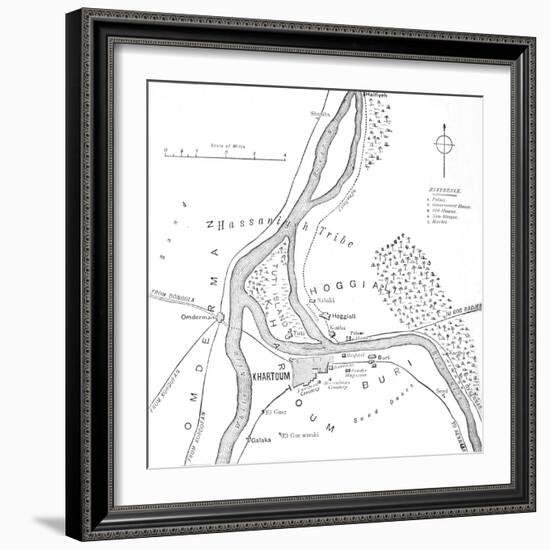 'Map of Khartoum and Vicinity', c1885-Unknown-Framed Giclee Print