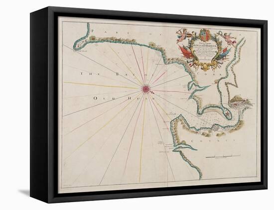 Map of Kingsale Harbour (Coloured Etching)-Unknown Artist-Framed Premier Image Canvas