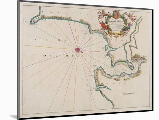 Map of Kingsale Harbour (Coloured Etching)-Unknown Artist-Mounted Giclee Print