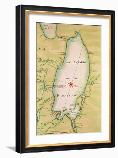 Map of Lake Ontario-null-Framed Giclee Print