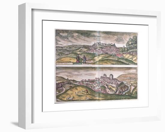 Map of Lebrija and Setenil from Civitates Orbis Terrarum-null-Framed Giclee Print