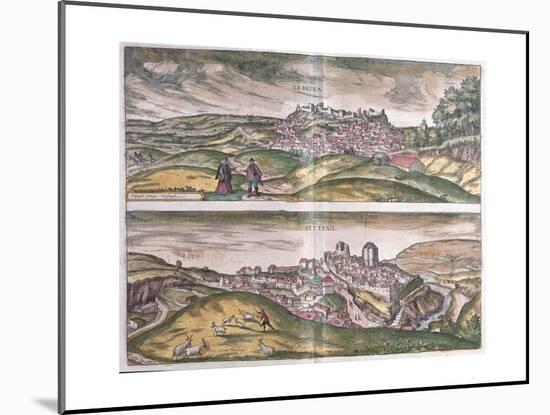 Map of Lebrija and Setenil from Civitates Orbis Terrarum-null-Mounted Giclee Print