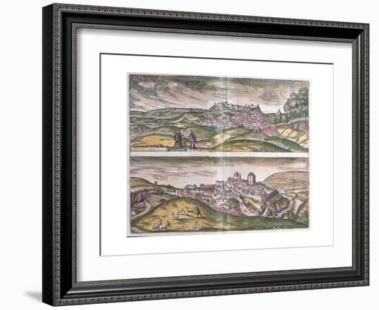 Map of Lebrija and Setenil from Civitates Orbis Terrarum-null-Framed Giclee Print