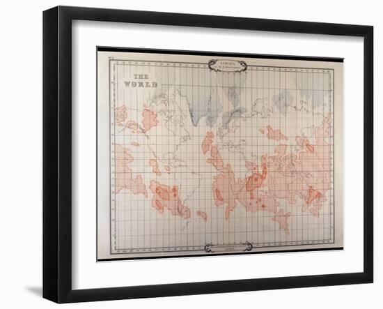 Map of Lemuria at Its Greatest Extent-W. Scott-elliot-Framed Art Print