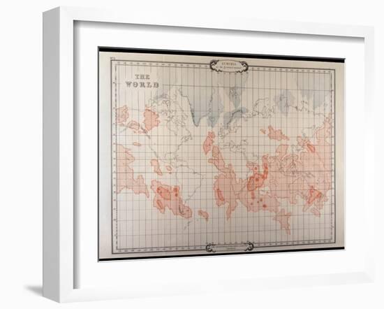 Map of Lemuria at Its Greatest Extent-W. Scott-elliot-Framed Art Print