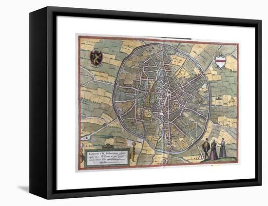 Map of Leuven from Civitates Orbis Terrarum-null-Framed Premier Image Canvas