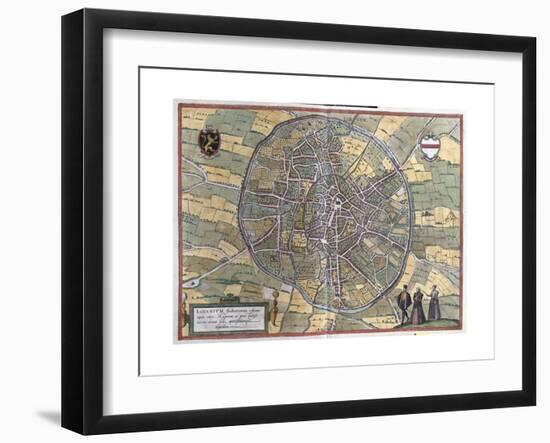 Map of Leuven from Civitates Orbis Terrarum-null-Framed Giclee Print