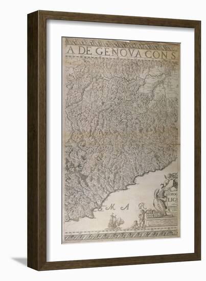 Map of Liguria, 2nd Part-Joseph Chaffrion-Framed Giclee Print