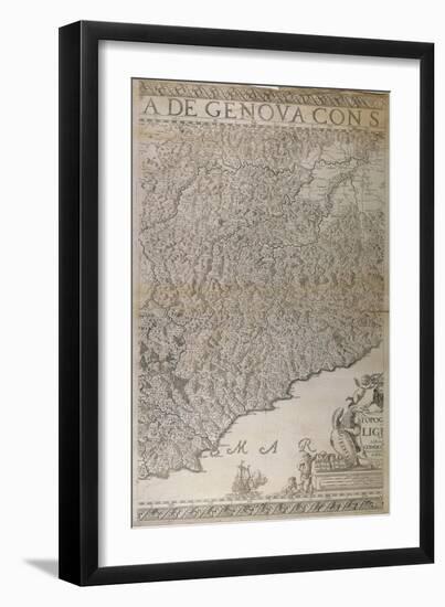 Map of Liguria, 2nd Part-Joseph Chaffrion-Framed Giclee Print