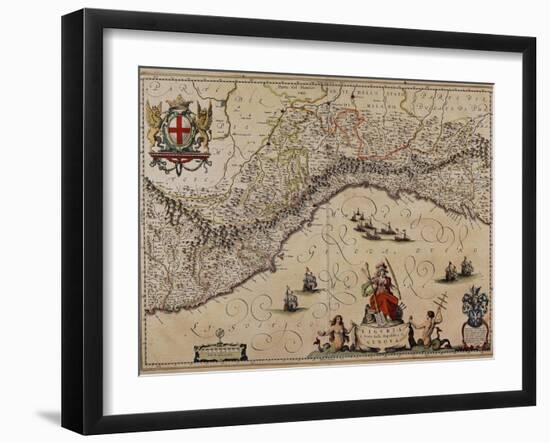 Map of Liguria Region-Giovanni Antonio Magini-Framed Giclee Print